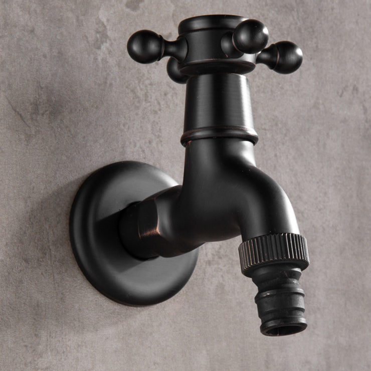 Wide Bathroom Sink Faucet Wall-Mounted Cross Handle Faucet