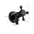 Wide Bathroom Sink Faucet Wall-Mounted Cross Handle Faucet