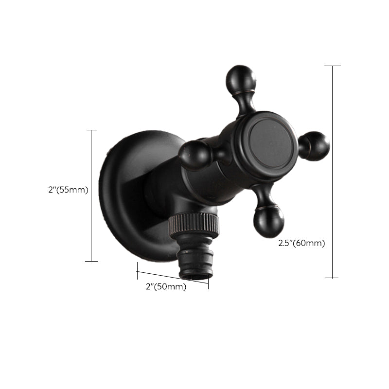 Wide Bathroom Sink Faucet Wall-Mounted Cross Handle Faucet