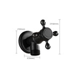 Wide Bathroom Sink Faucet Wall-Mounted Cross Handle Faucet