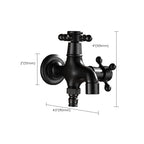Wide Bathroom Sink Faucet Wall-Mounted Cross Handle Faucet