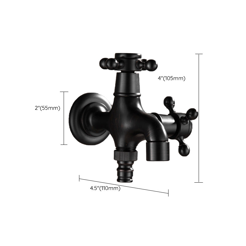 Wide Bathroom Sink Faucet Wall-Mounted Cross Handle Faucet