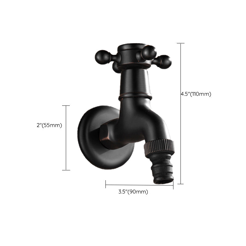 Wide Bathroom Sink Faucet Wall-Mounted Cross Handle Faucet