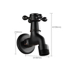 Wide Bathroom Sink Faucet Wall-Mounted Cross Handle Faucet