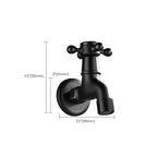 Wide Bathroom Sink Faucet Wall-Mounted Cross Handle Faucet