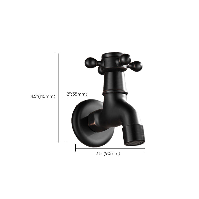 Wide Bathroom Sink Faucet Wall-Mounted Cross Handle Faucet