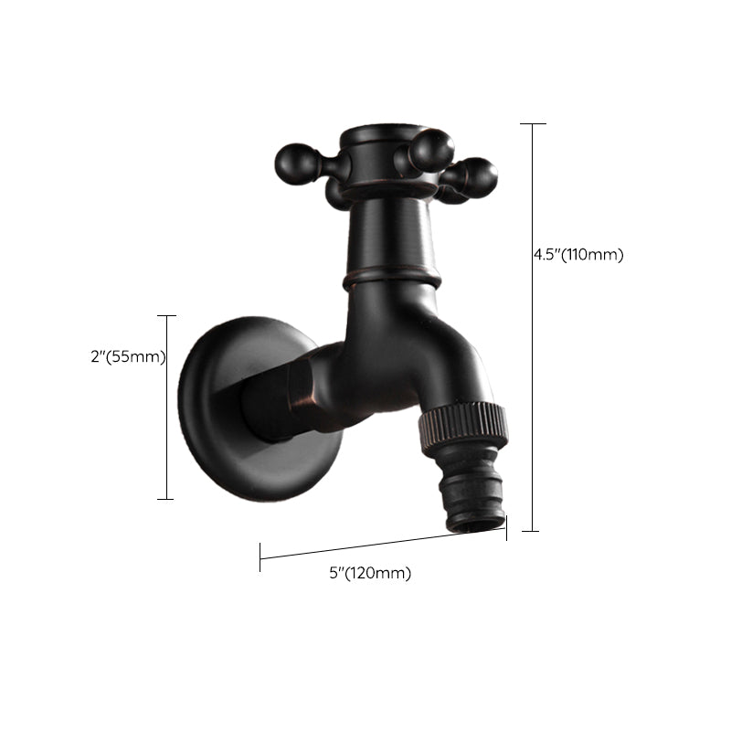 Wide Bathroom Sink Faucet Wall-Mounted Cross Handle Faucet
