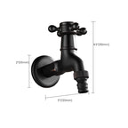 Wide Bathroom Sink Faucet Wall-Mounted Cross Handle Faucet