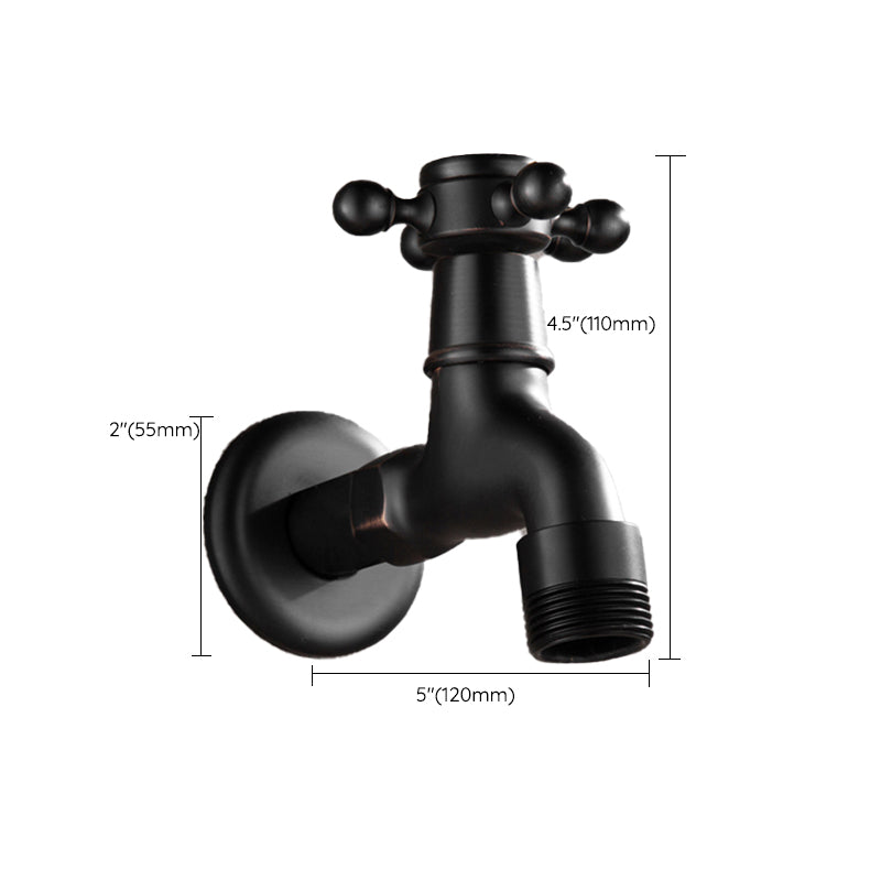 Wide Bathroom Sink Faucet Wall-Mounted Cross Handle Faucet