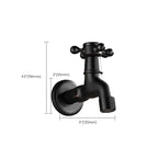 Wide Bathroom Sink Faucet Wall-Mounted Cross Handle Faucet