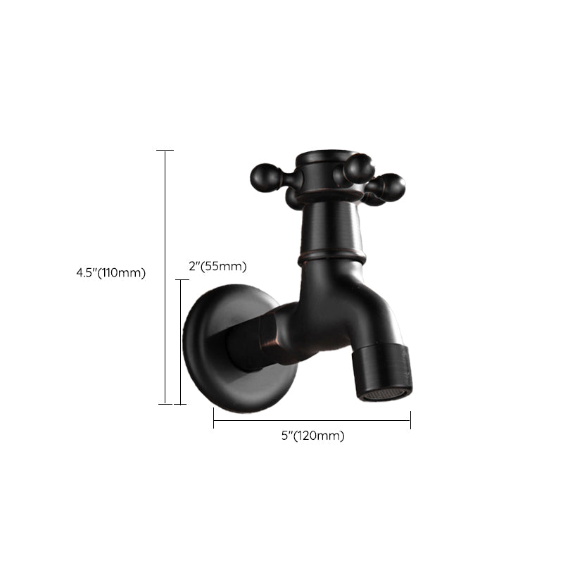 Wide Bathroom Sink Faucet Wall-Mounted Cross Handle Faucet