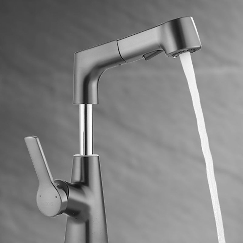 Swivel Spout Sink Faucet Brass Bathroom Low Arc Mixer