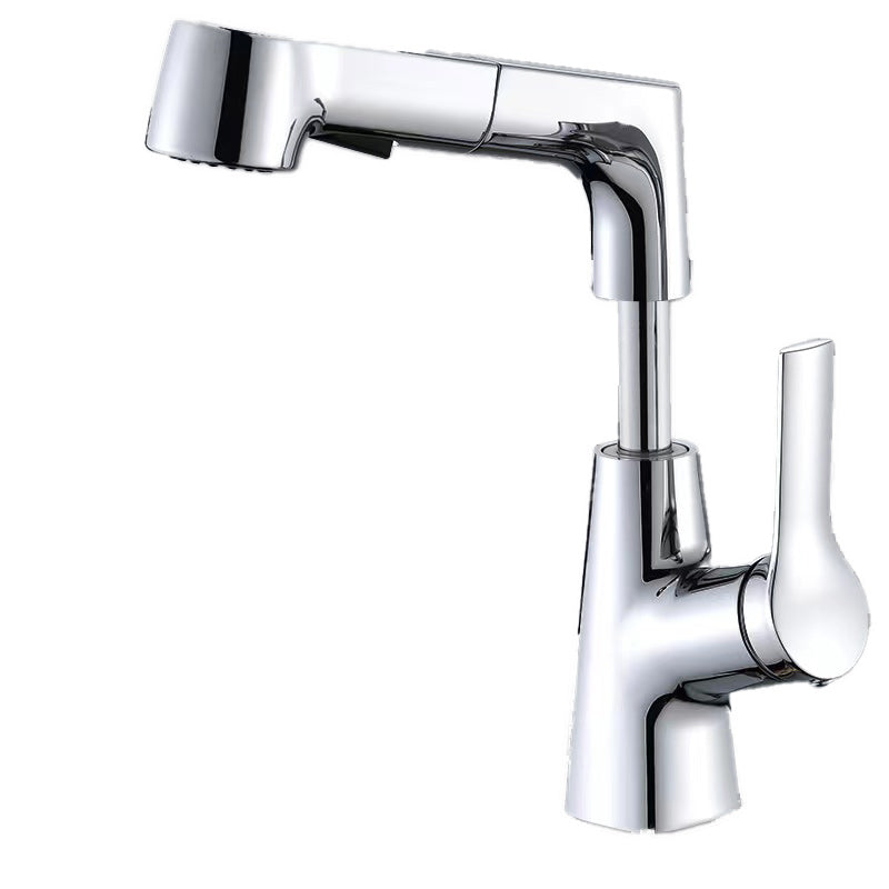 Swivel Spout Sink Faucet Brass Bathroom Low Arc Mixer