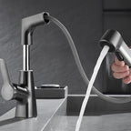 Swivel Spout Sink Faucet Brass Bathroom Low Arc Mixer