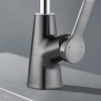 Swivel Spout Sink Faucet Brass Bathroom Low Arc Mixer