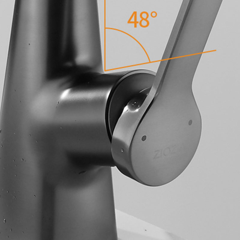 Swivel Spout Sink Faucet Brass Bathroom Low Arc Mixer
