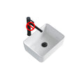 Contemporary Bathroom Sink Porcelain Rectangular Vessel Sink Sink Only