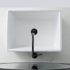Contemporary Bathroom Sink Porcelain Rectangular Vessel Sink Sink Only