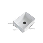 Contemporary Bathroom Sink Porcelain Rectangular Vessel Sink Sink Only