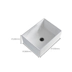 Contemporary Bathroom Sink Porcelain Rectangular Vessel Sink Sink Only