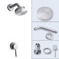 Stainless Steel Shower Combination Round Fixed Shower Head with Shower Arm