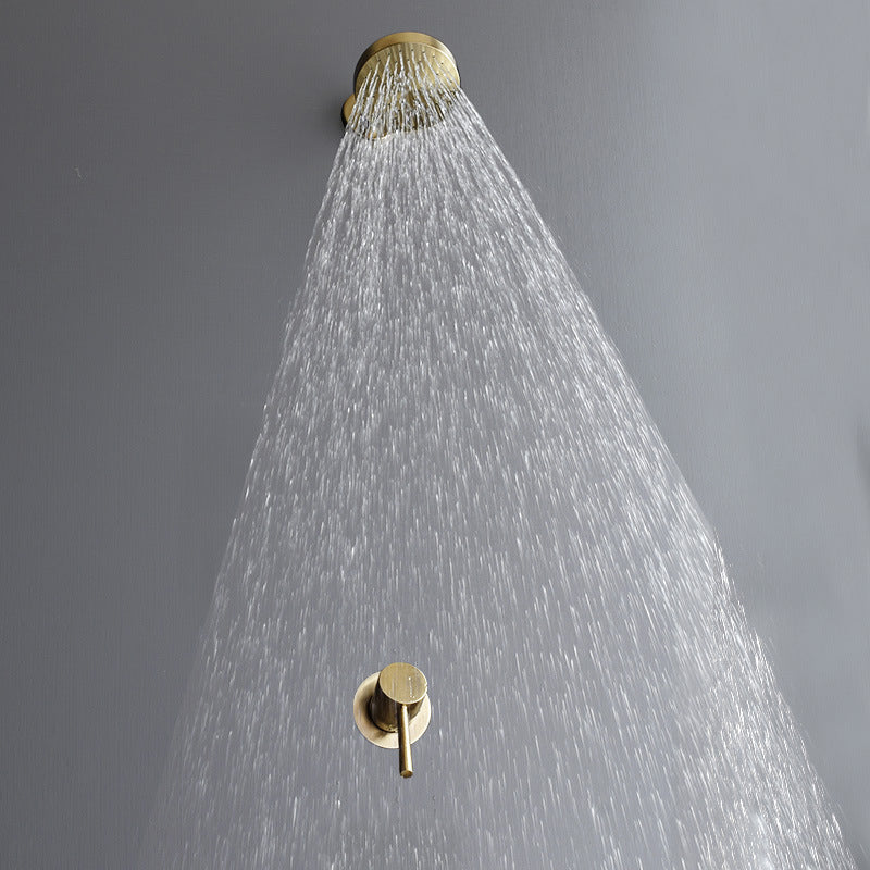 Stainless Steel Shower Combination Round Fixed Shower Head with Shower Arm