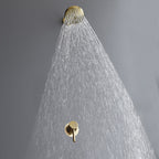 Stainless Steel Shower Combination Round Fixed Shower Head with Shower Arm