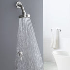 Stainless Steel Shower Combination Round Fixed Shower Head with Shower Arm
