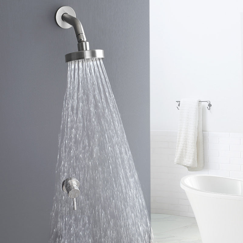Stainless Steel Shower Combination Round Fixed Shower Head with Shower Arm