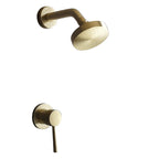 Stainless Steel Shower Combination Round Fixed Shower Head with Shower Arm