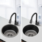 Kitchen Sink Round Single Bowl Color and Scratch Resistant Under-mounted Stainless Steel Kitchen Sink