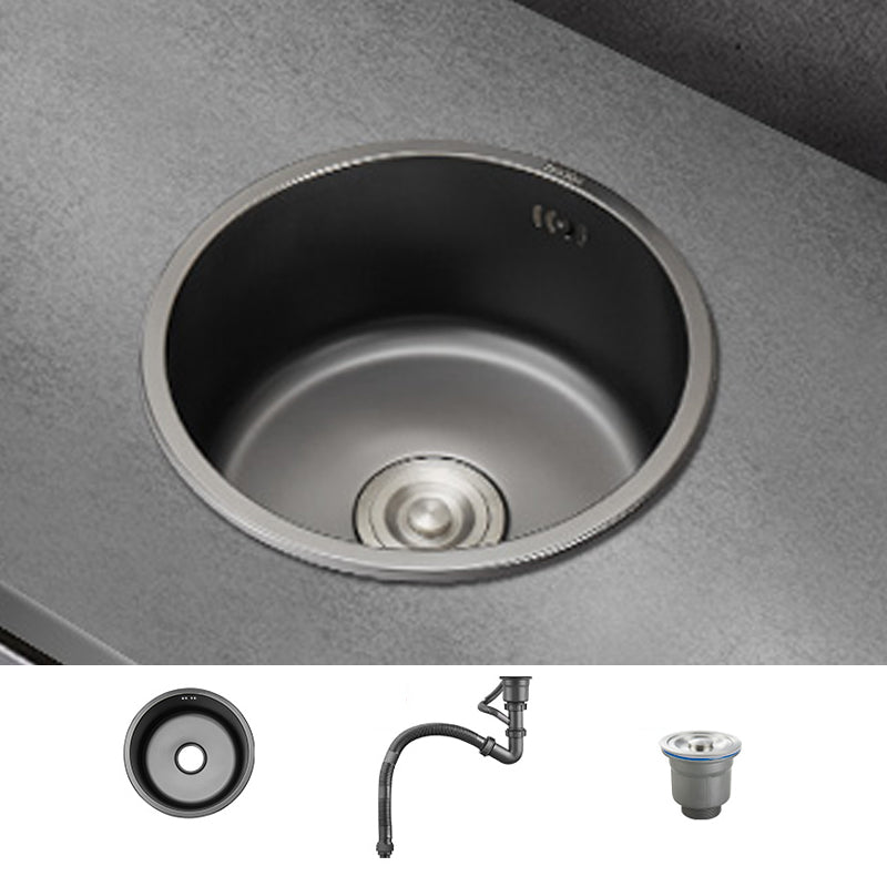 Kitchen Sink Round Single Bowl Color and Scratch Resistant Under-mounted Stainless Steel Kitchen Sink