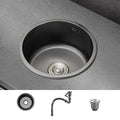 Kitchen Sink Round Single Bowl Color and Scratch Resistant Under-mounted Stainless Steel Kitchen Sink