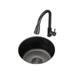 Kitchen Sink Round Single Bowl Color and Scratch Resistant Under-mounted Stainless Steel Kitchen Sink
