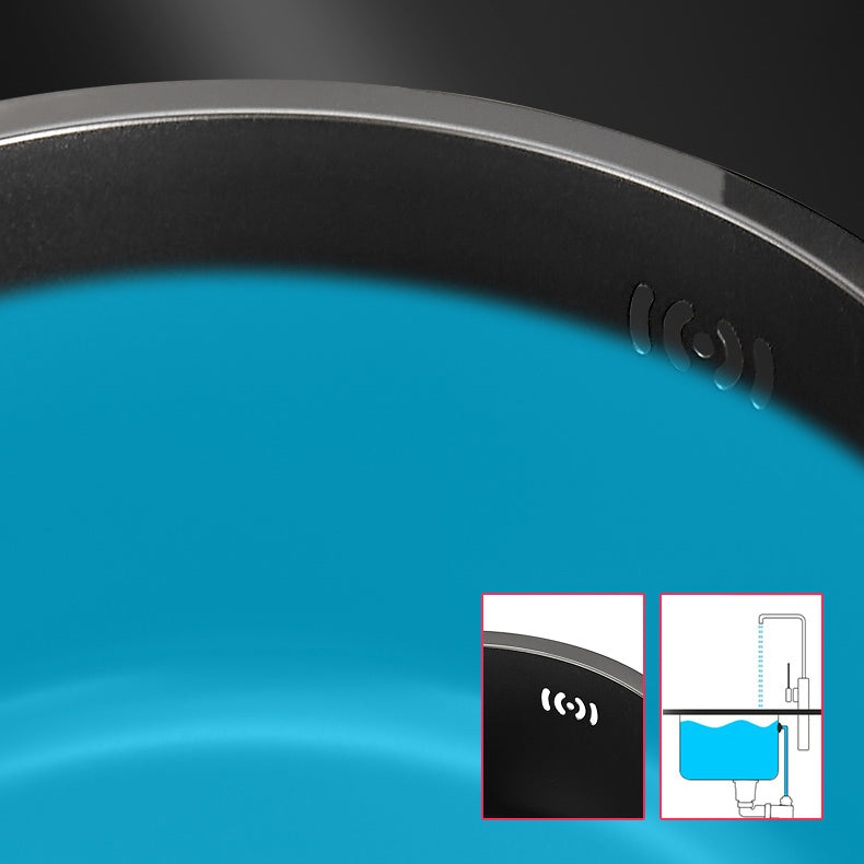 Kitchen Sink Round Single Bowl Color and Scratch Resistant Under-mounted Stainless Steel Kitchen Sink