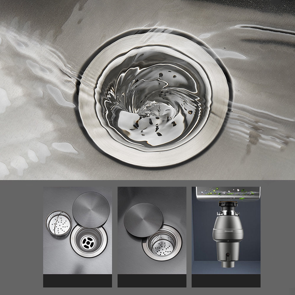 Kitchen Sink Round Single Bowl Color and Scratch Resistant Under-mounted Stainless Steel Kitchen Sink