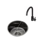Kitchen Sink Round Single Bowl Color and Scratch Resistant Under-mounted Stainless Steel Kitchen Sink