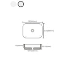 Contemporary sink with pop-up drain porcelain rectangular basin