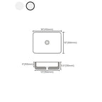 Contemporary sink with pop-up drain porcelain rectangular basin