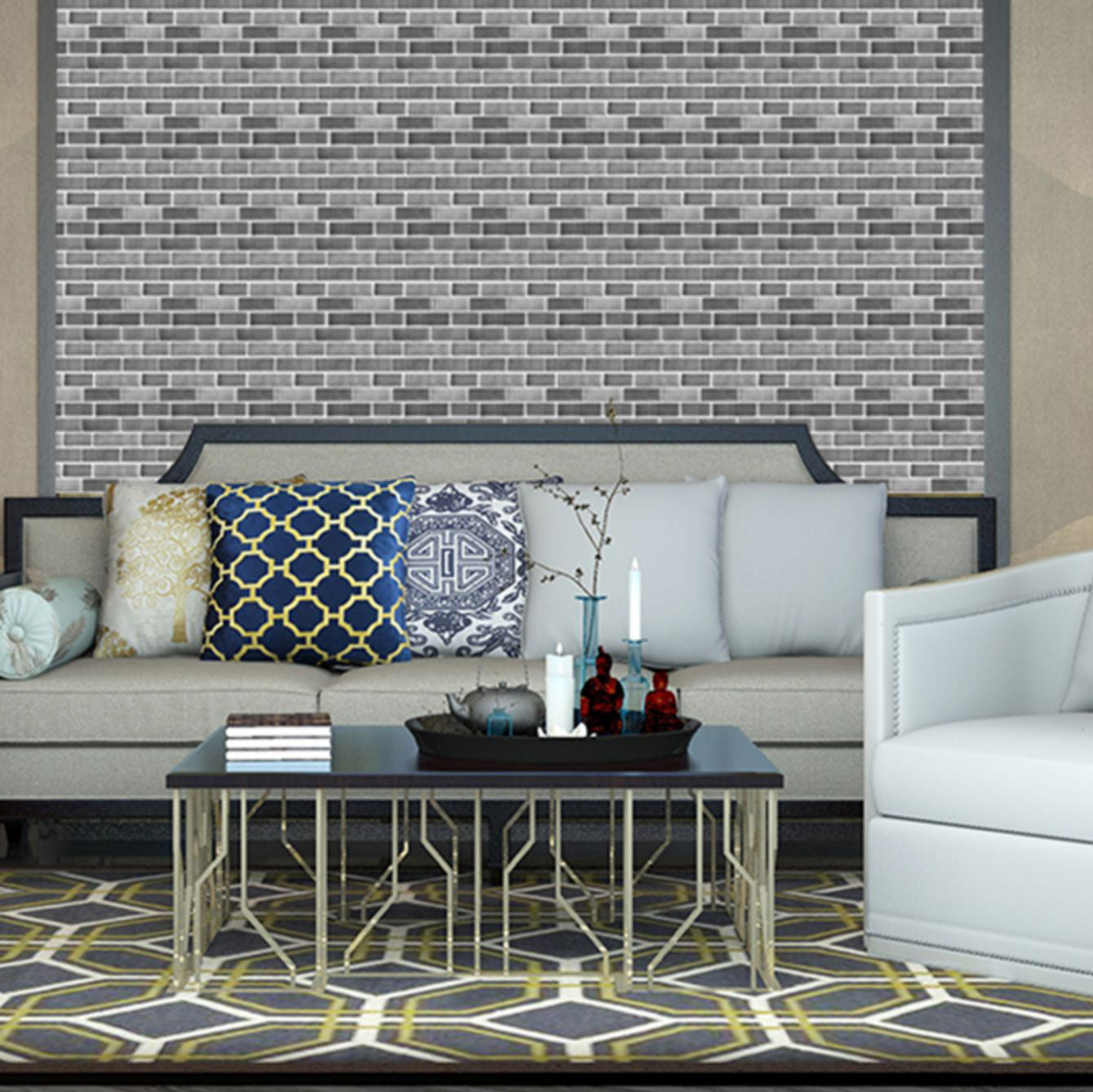 3D Wall cladding PVC waterproof wall cladding for the living room