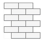 Plastic Peel and Stick Tiles Subway Tiles Wallpapers for Kitchen and Bathroom