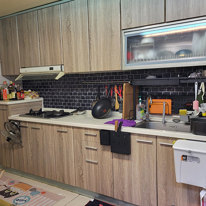 Plastic Peel and Stick Tiles Subway Tiles Wallpapers for Kitchen and Bathroom