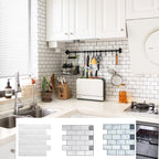 PVC Subway Tiles Wall Wallpaper Waterproof Peel and Stick Splashback Tile