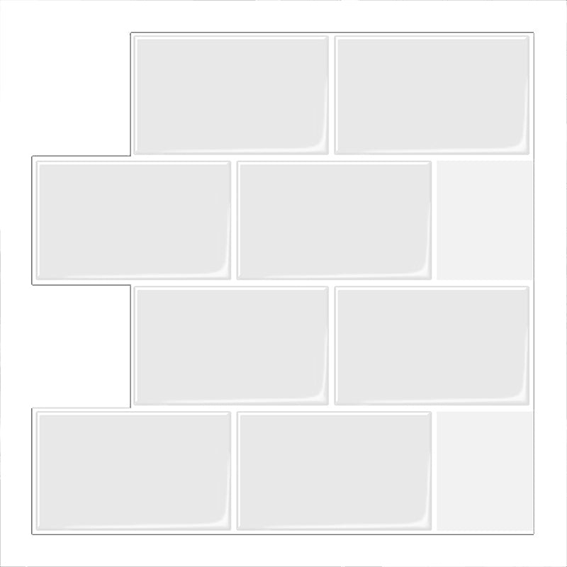 PVC Subway Tile Wallpaper Waterproof Peel and Stick Splashback Tile
