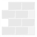 PVC Subway Tile Wallpaper Waterproof Peel and Stick Splashback Tile