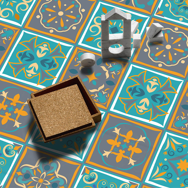 PVC peel and stick backsplash mosaic tiles wallpaper with square shape
