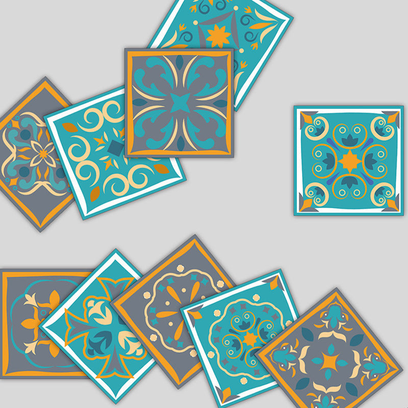 PVC peel and stick backsplash mosaic tiles wallpaper with square shape