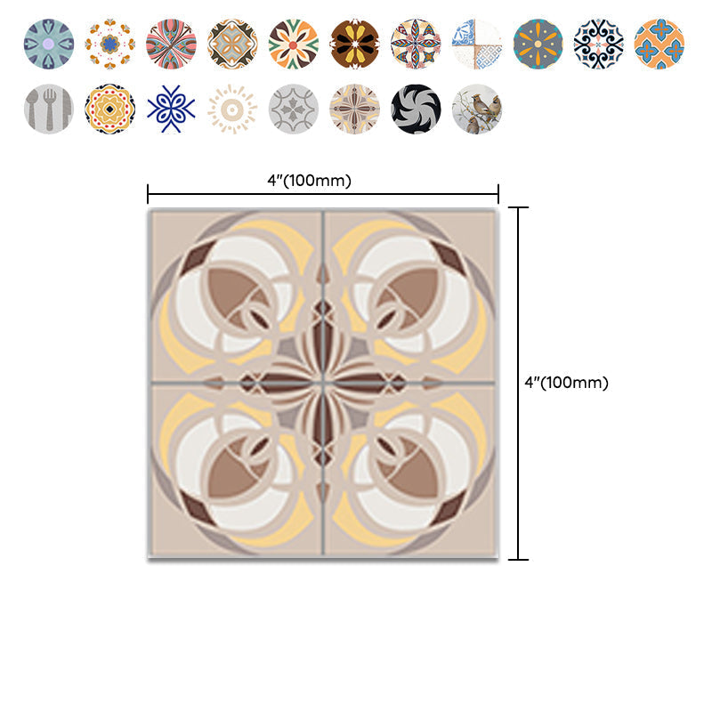 PVC peel and stick backsplash mosaic tiles wallpaper with square shape