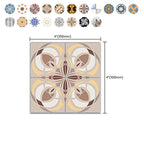 PVC peel and stick backsplash mosaic tiles wallpaper with square shape