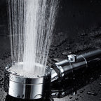 Contemporary 3 Jet Shower Head Adjustable Spray Pattern Rotatable Handheld Shower
